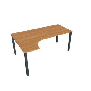 Pracovný stôl Uni, ergo, pravý, 180x75,5x120 cm, jelša/čierna