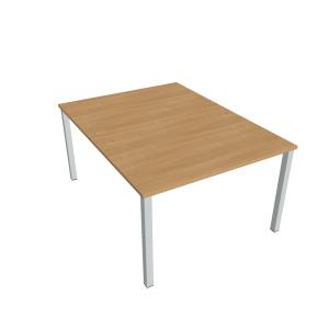 Pracovný stôl Uni, zdvojený, 120x75,5x160 cm, dub/sivá