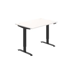 Pracovný stôl Motion, PO, 2S, 120x70,5-120,5x80 cm, biela/čierna