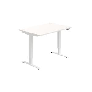 Pracovný stôl Motion, PO, 2S, 120x70,5-120,5x80 cm, biela/biela