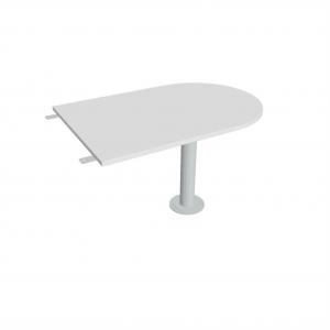 Doplnkový stôl Gate, 120x75,5x80 cm, biely/kov