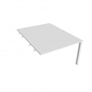 Pracovný stôl Uni k pozdĺ. reťazeniu, 120x75,5x160 cm, biela/biela