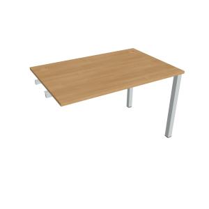 Pracovný stôl Uni k pozdĺ. reťazenie, 120x75,5x80 cm, dub/sivá