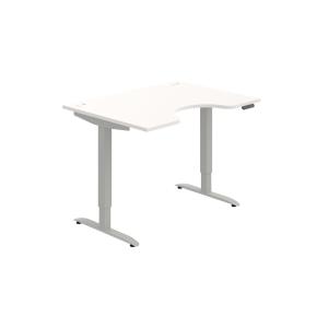 Pracovný stôl Motion Ergo, PO, 2S, 120x70,5-120,5x90 cm, biela/sivá