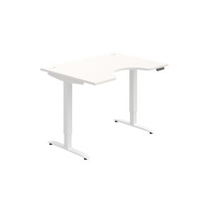 Pracovný stôl Motion Ergo, PO, 2S, 120x70,5-120,5x90 cm, biela/biela