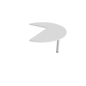 Doplnkový stôl Flex, pravý, 120x75,5x(60x80) cm, biela/kov