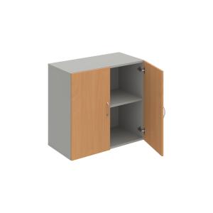 Policová skriňa Drive, 80x74x42 cm, buk/sivá
