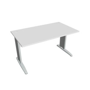 Pracovný stôl Cross, 140x75,5x80 cm, biely/kov
