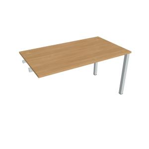Pracovný stôl Uni k pozdĺ. reťazenie, 140x75,5x80 cm, dub/sivá