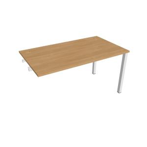 Pracovný stôl Uni k pozdĺ. reťazenie, 140x75,5x80 cm, dub/biela