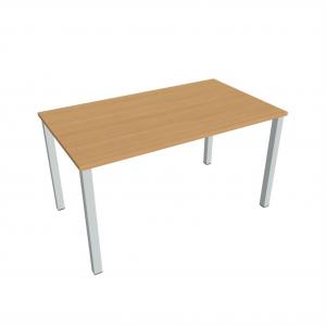 Rokovací stôl Uni, 140x75,5x80 cm, buk/sivá