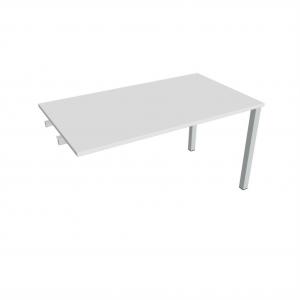 Rokovací stôl Uni k pozdĺ. reťazeniu, 140x75,5x80 cm, biela/sivá