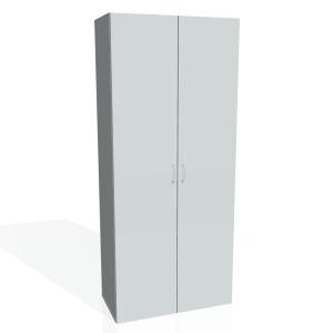 Šatníková policová skriňa Drive, 80x185x42 cm, sivá/sivá