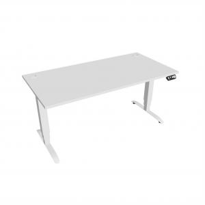 Pracovný stôl Motion, PO, 3S, 160x61-128x80 cm, biela/biela