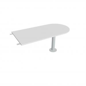 Doplnkový stôl Gate, 160x75,5x80 cm, biely/kov