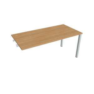 Pracovný stôl Uni k pozdĺ. reťazenie, 160x75,5x80 cm, dub/sivá