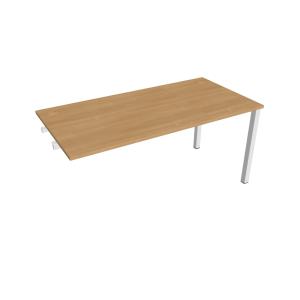 Pracovný stôl Uni k pozdĺ. reťazenie, 160x75,5x80 cm, dub/biela