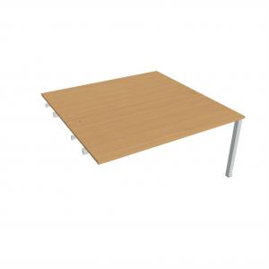 Pracovný stôl Uni k pozdĺ. reťazeniu, 160x75,5x160 cm, buk/sivá