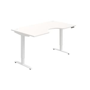 Pracovný stôl Motion Ergo, PO, 2S, 160x70,5-120,5x90 cm, biela/biela
