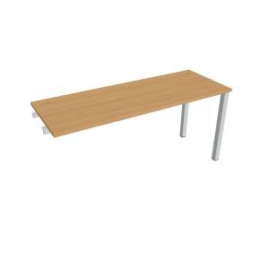 Pracovný stôl Uni k pozdĺ. reťazeniu, 160x75,5x60 cm, buk/sivá