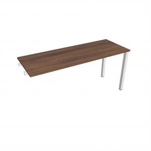 Pracovný stôl Uni k pozdĺ. reťazeniu, 160x75,5x60 cm, orech/biela