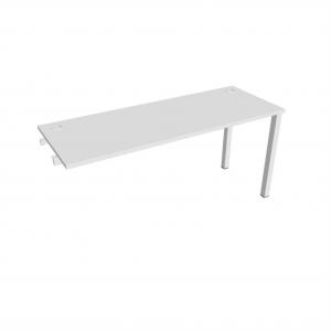 Pracovný stôl Uni k pozdĺ. reťazeniu, 160x75,5x60 cm, biela/biela