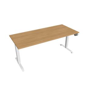 Pracovný stôl Motion, PO, 2S, 180x70,5-120,5x80 cm, dub/biela