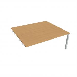 Pracovný stôl Uni k pozdĺ. reťazeniu, 180x75,5x160 cm, buk/sivá