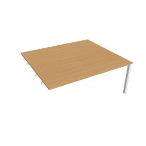 Pracovný stôl Uni k pozdĺ. reťazeniu, 180x75,5x160 cm, buk/biela