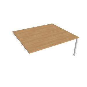 Pracovný stôl Uni k pozdĺ. reťazenie, 180x75,5x160 cm, dub/sivá