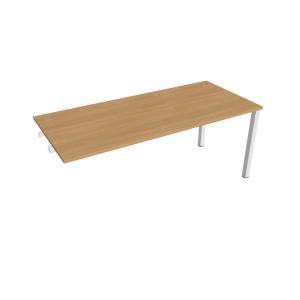 Pracovný stôl Uni k pozdĺ. reťazenie, 180x75,5x80 cm, dub/biela