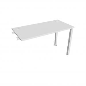 Pracovný stôl Uni k pozdĺ. reťazeniu, 120x75,5x60 cm, biela/biela