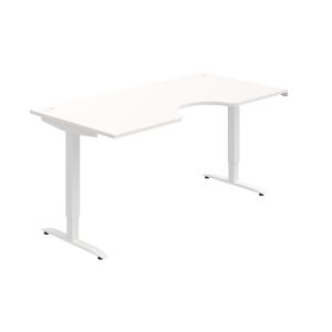 Pracovný stôl Motion Ergo, ZO, 2S, 180x70,5-120,5x90 cm, biela/biela