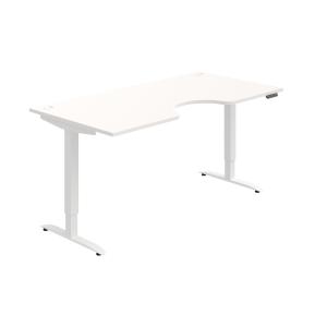 Pracovný stôl Motion Ergo, PO, 2S, 180x70,5-120,5x90 cm, biela/biela