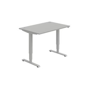 Pracovný stôl RUN, ZO, 3S, 120x64,5-130,5x80 cm, sivá/sivá