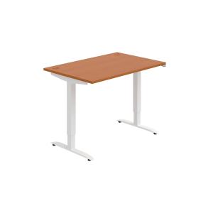 Pracovný stôl Motion, ZO, 2S, 120x70,5-120,5x80 cm, čerešňa/biela