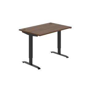 Pracovný stôl Motion, ZO, 2S, 120x70,5-120,5x80 cm, orech/čierna