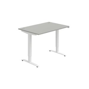 Pracovný stôl Motion, ZO, 2S, 120x70,5-120,5x80 cm, sivá/biela