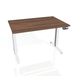 Pracovný stôl Motion, PO, 2S, 120x70,5-120,5x80 cm, orech/biela