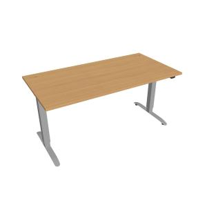 Pracovný stôl SIMPLE, ZO, 2S, 160x70,5-120,5x80 cm, buk/sivá