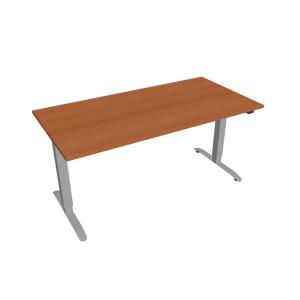 Pracovný stôl SIMPLE, ZO, 2S, 160x70,5-120,5x80 cm, čerešňa/sivá