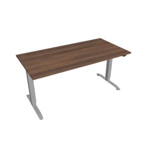 Pracovný stôl SIMPLE, ZO, 2S, 160x70,5-120,5x80 cm, orech/sivá