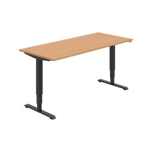 Pracovný stôl RUN, ZO, 3S, 180x64,5-130,5x80 cm, buk/čierna