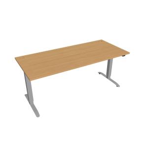 Pracovný stôl SIMPLE, ZO, 2S, 180x70,5-120,5x80 cm, buk/sivá