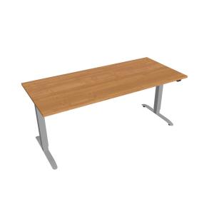 Pracovný stôl SIMPLE, ZO, 2S, 180x70,5-120,5x80 cm, jelša/sivá