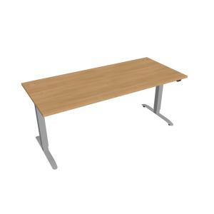 Pracovný stôl SIMPLE, ZO, 2S, 180x70,5-120,5x80 cm, dub/sivá