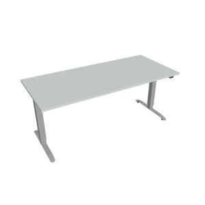 Pracovný stôl SIMPLE, ZO, 2S, 180x70,5-120,5x80 cm, sivá/sivá