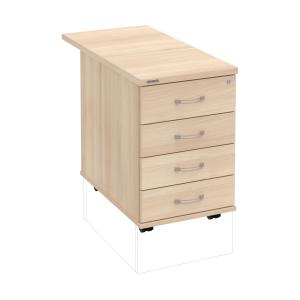 Kontajner 4-zásuvkový naprieč 80cm agát