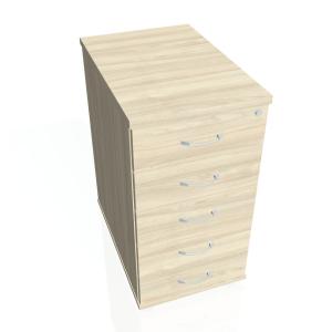 Kontajner 5-zásuvkový naprieč 60cm agát