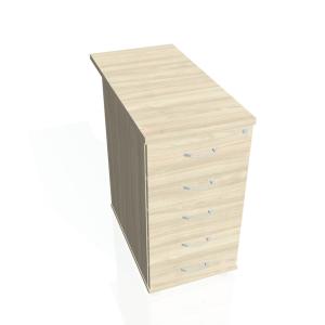 Kontajner 5-zásuvkový naprieč 80cm agát